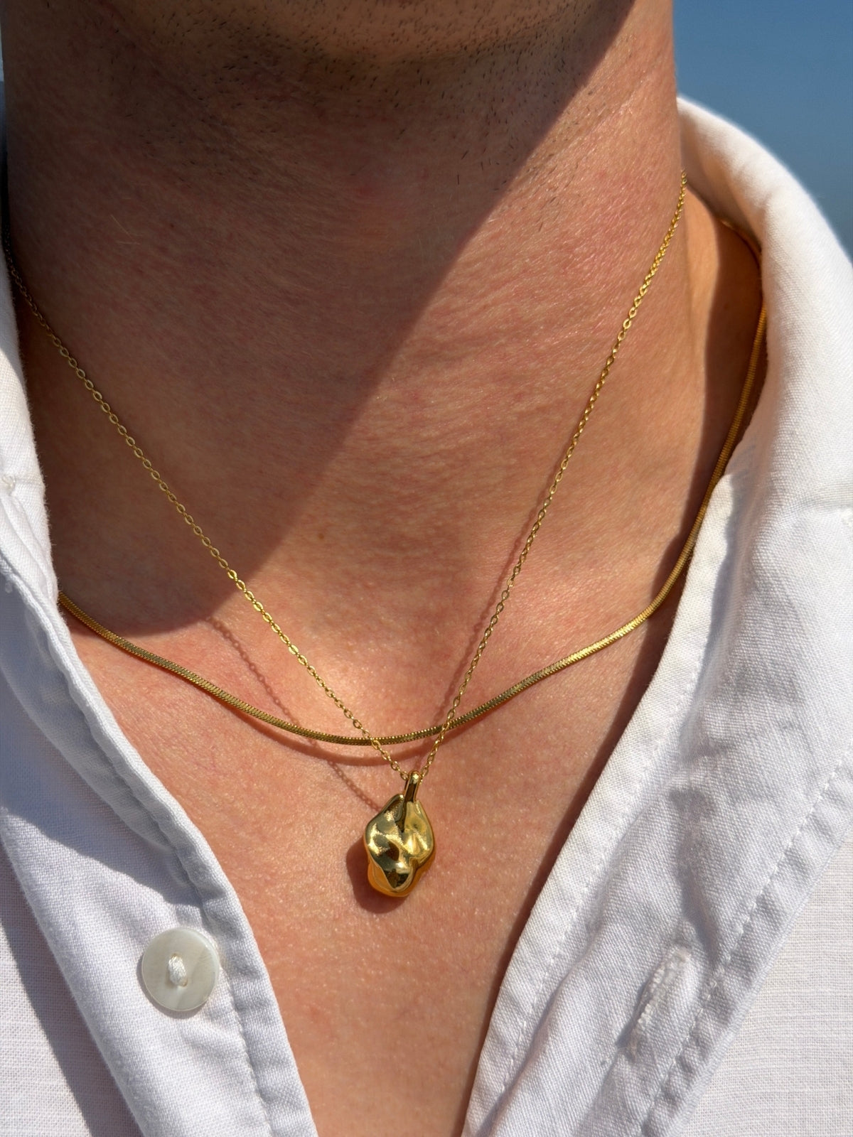 SUNSTONE CHAIN NECKLACE